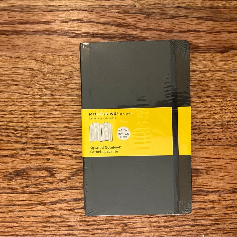 Moleskine Black Hardcover Notebook with black Band